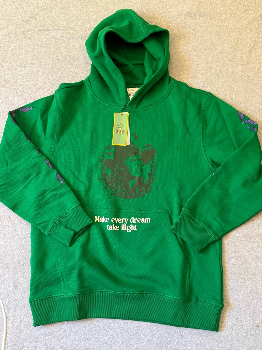 Green Graphic Crewneck Sweatshirt - Make Every Dream Take Flight